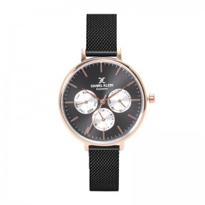 Daniel Klein DK11896-3S Rosegold Black Tali Pasir